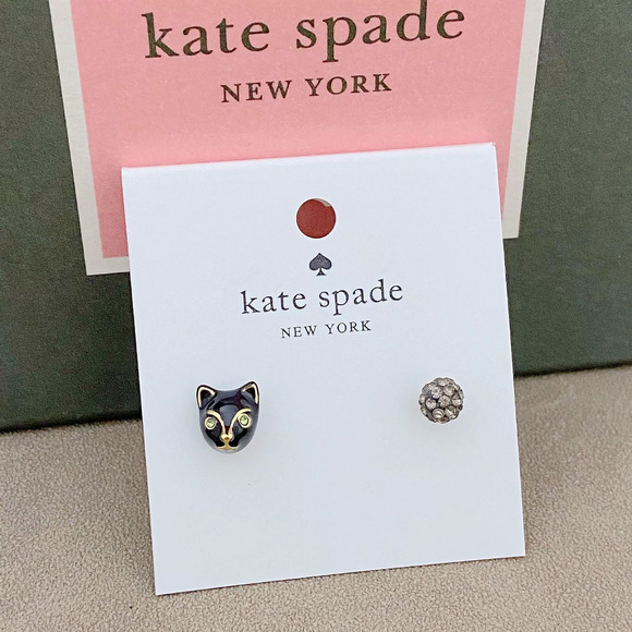 kate spade Jewelry - kate spade Enamel Handpainted Puppy Full Diamond Inlay Asymmetric Ball